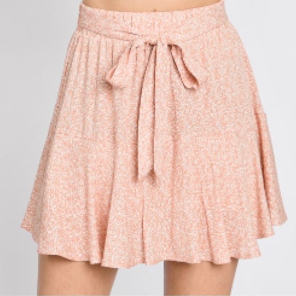 GerGee flower print soft flowing skort size small